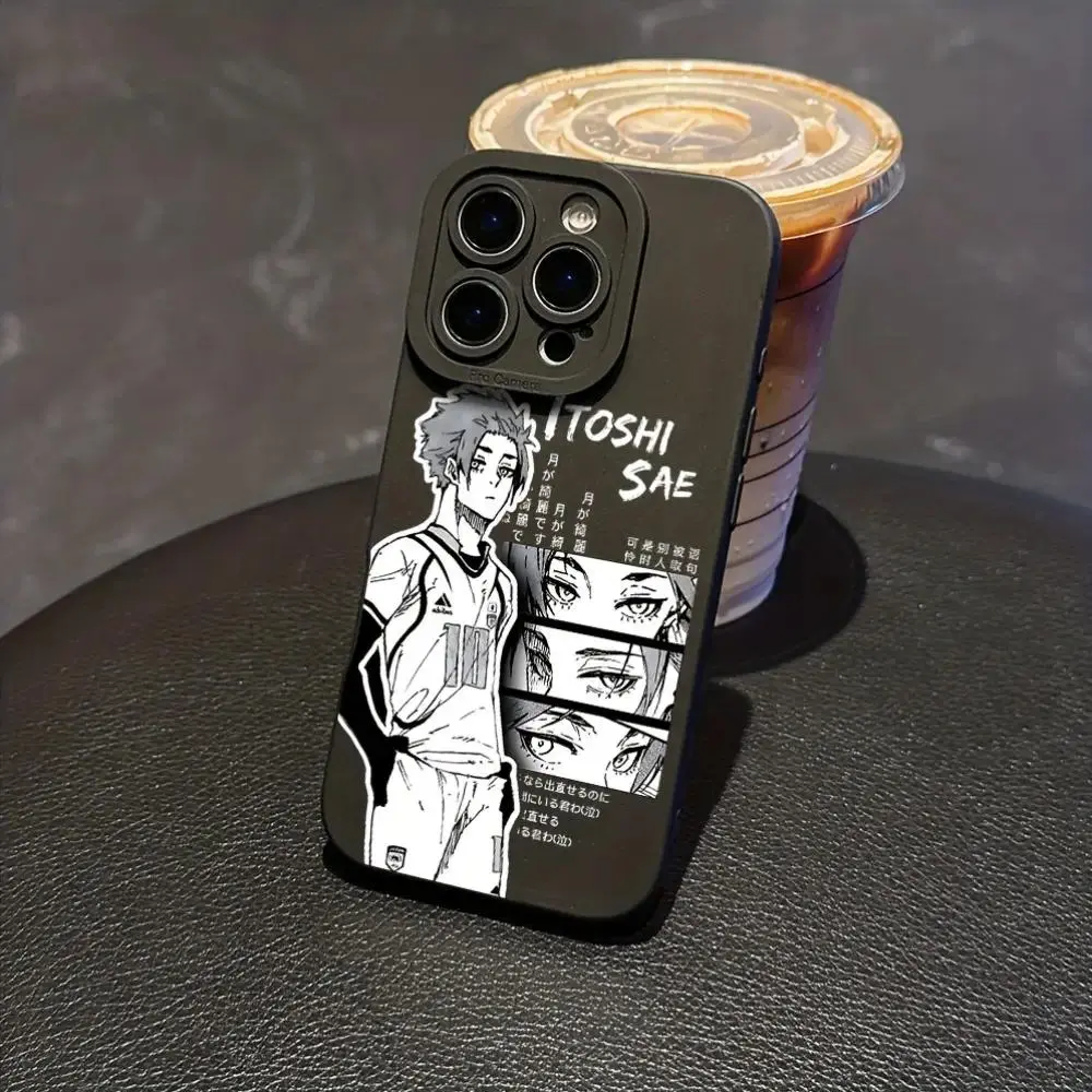 Anime Blue Lock Itoshi SAE Soft TPU Anti-Drop Smartphone Case - Animal-Themed, Handheld Cellphone Protection for iPhone 17, 16, 15, 14, 13, 12, 11, Pro, Max, Plus