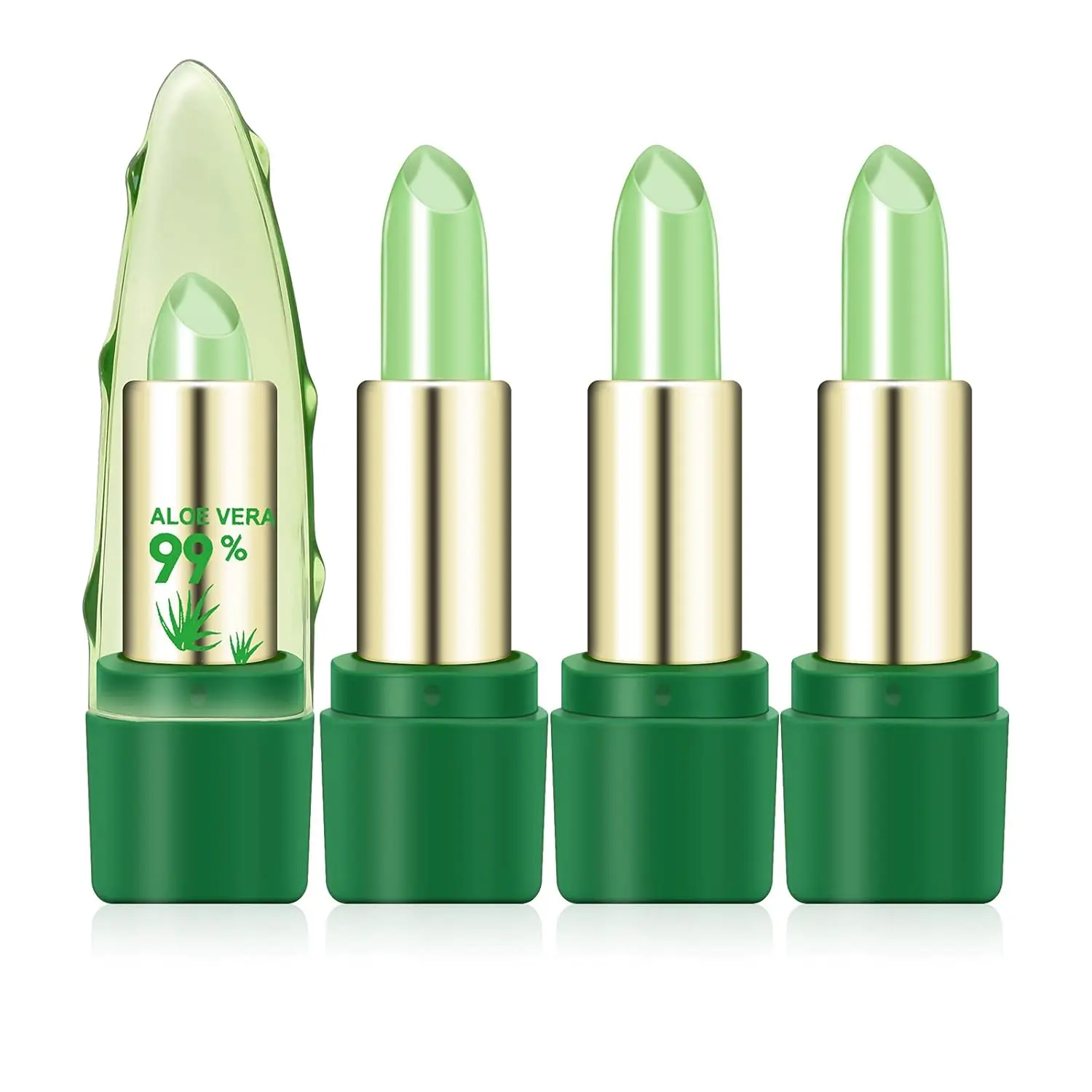 3 Pcs Aloe Vera Temperature Color Change Lipstick - Waterproof, Moisturizing, Long-Lasting Lip Makeup with Updated Packaging, Beauty Lip Balm, Water Proof