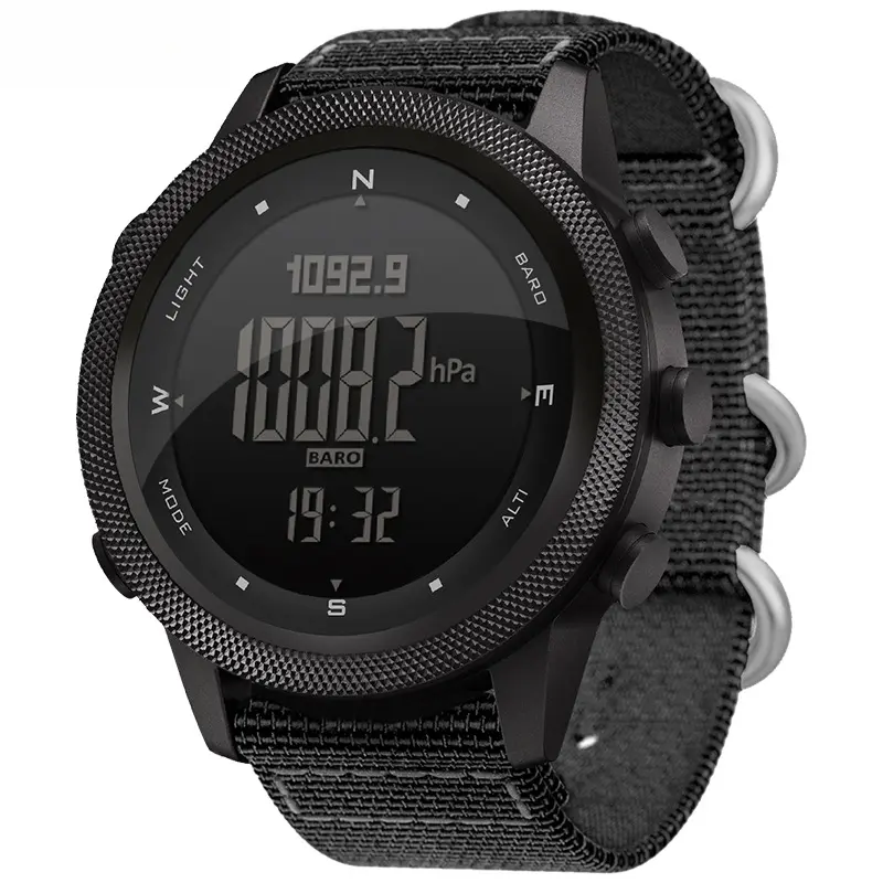 Multi-function Outdoor Climbing Sports Watch for Men, Swimming Waterproof Digital Wristwatch with Compass, Altimeter, Barometer, Thermometer and Metronome, Hiking Camping Watch