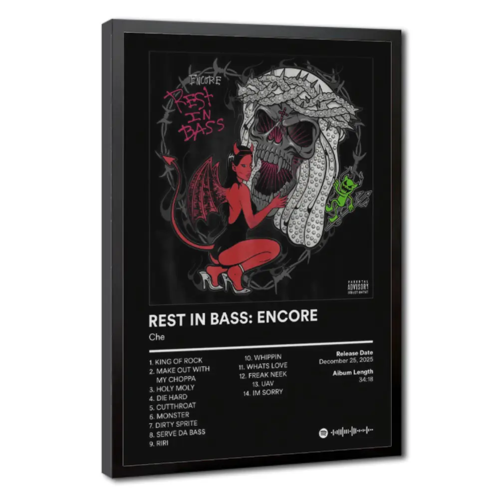 Che Album Poster, Sayso Crises Tracklist Art, Underground Rap Wall Decor, Pluggnb Aesthetic Room
