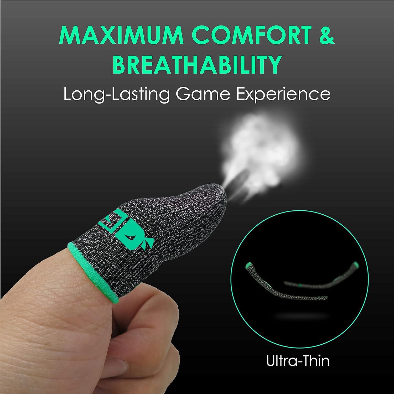 GAMINJA Finger Glove, Anti-slip Fingertip Gloves, Anti-sweat Touch Screen Game Finger Thumb Cover, Gaming Accessories, Console Accessories for PUBG Mobile Game