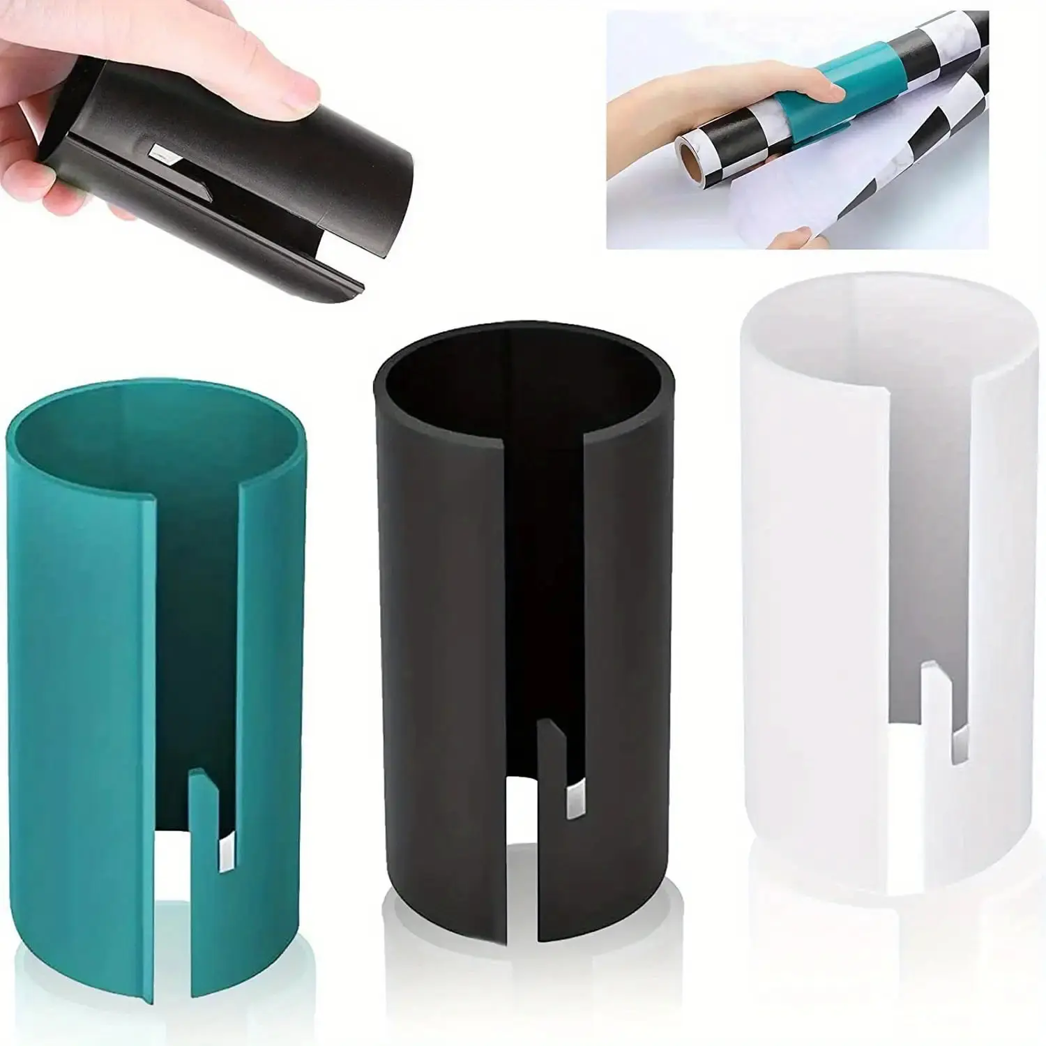 Portable Manual Christmas Round Cutter, Circle Cutters, High Precision Cutter, Efficient Plastic Film & Gift Packaging Wrapping Slot Design, No Battery Needed, Durable Material, Cutting Tool, Home, Party