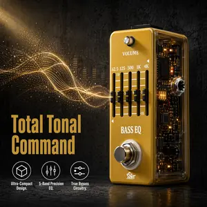Bass Eq Effect Pedal, Mini Portable Bass Tuner Single Block Effects Pedal, Compact Design for Easy Portability, Ideal for Musicians