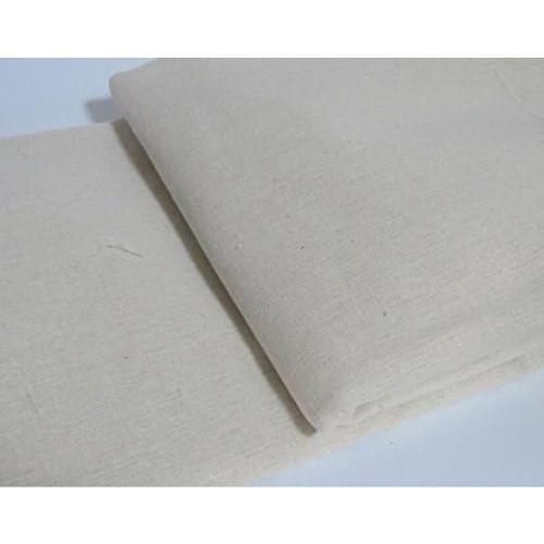 Nature Linen Needlework Fabric, Plain Solid Colour Linen Cloth  Jute Fabric Table Cloth Garments Crafts Accessories, 20 by 62-Inch (Color 1)