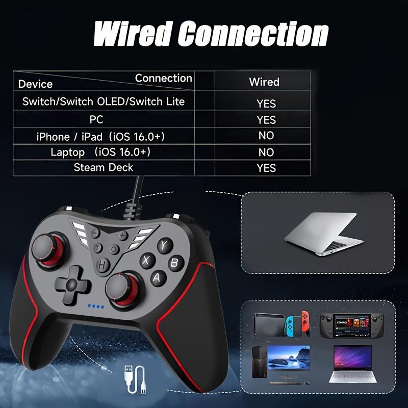 Wired Gaming USB Controller for Windows PC (Steam)/Nintendo Switch/Switch OLED/Switch Lite/ PC Controller with High-Precision joystick Turbo and Adjustable Vibration handheld console