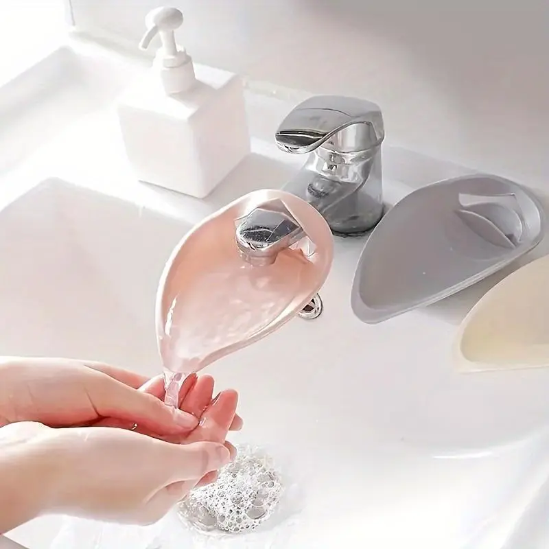 1/3pcs Kitchen Faucet Extender, Hand Wash Water Assistant Extension And Thicker Hand Wash, Water Guide Silicone Extender, Bathroom Faucet Splash Water Extender Nozzle