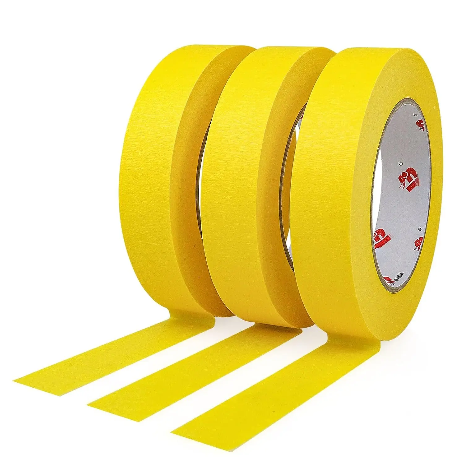 Yellow Painters Tape 1 Inch Bulk -  Tape 3 Rolls x 1 Inch x 60 Yards - Painter's Tape Yellow Masking Tape for Walls Painting, DIY Crafting, and School Project,  180 Yards