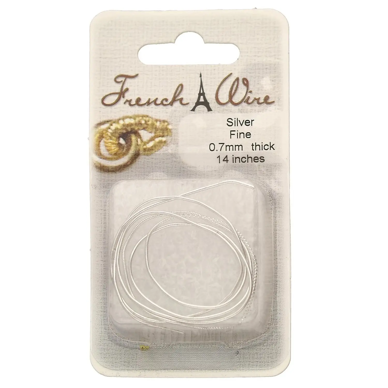 Wire –  Color – Size Fine (.7mm Diameter) – 14 Inches, Bullion, Gimp – Use to  Beading Wire Next to Crimps and Clasps