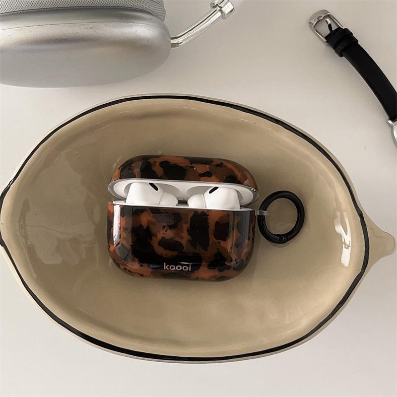 Amber Tortoiseshell Pattern Brown Protective Case For AirPods 3, Pro 2,  Wireless Earbuds 4