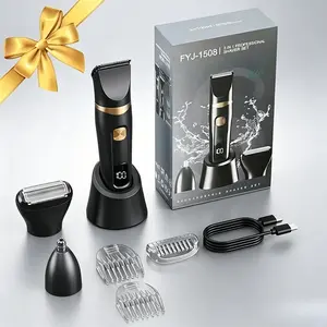 Intelligent electric body shaving device - Rechargeable Body Trimmer - for trimming underarm hair, groin area, private parts, suitable for both men and women - replaceable head
