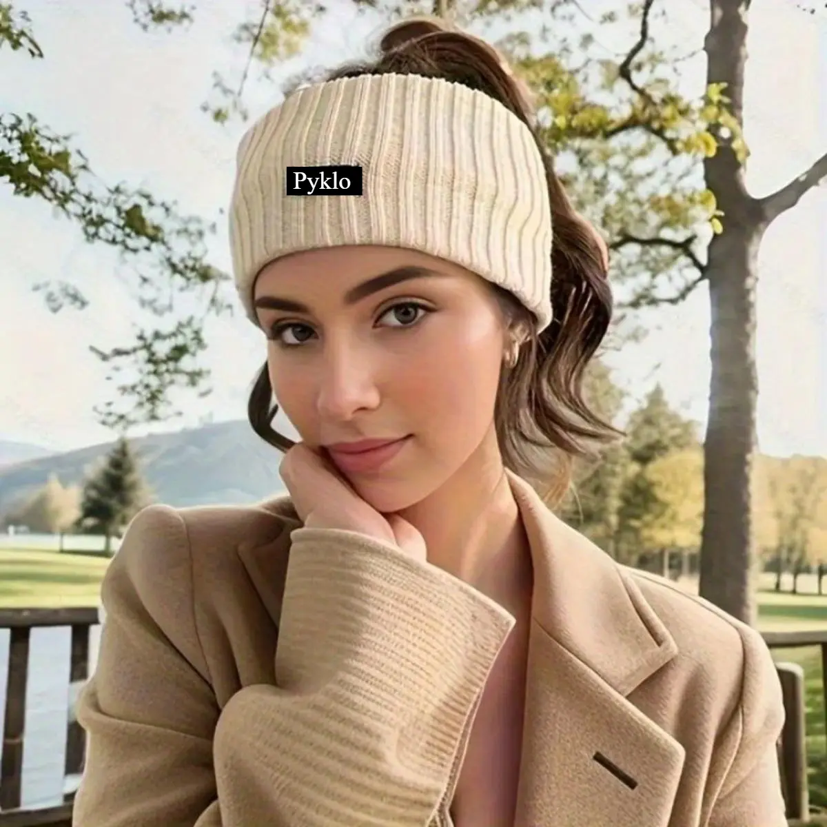 Women's 4-Piece Stretchy Fabric Solid Color Wide Headbands Set - Winter Ear Warmers, Simple Female Hair Accessory for Casual & Evening Occasions, Warm Stylish Unisex Wide Band