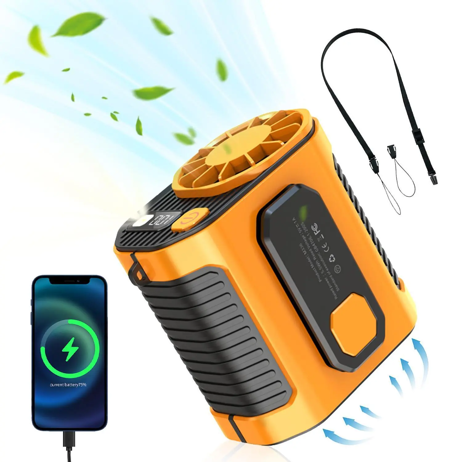 2026 Upgraded Waist Clip Fan, 5000mAh Undershirt Cooling Fan, Portable Clip-On Shirt Fan, Powerful Wearable Cooling Fan for Running, Hiking, Climbing & Camping #SummerVibes