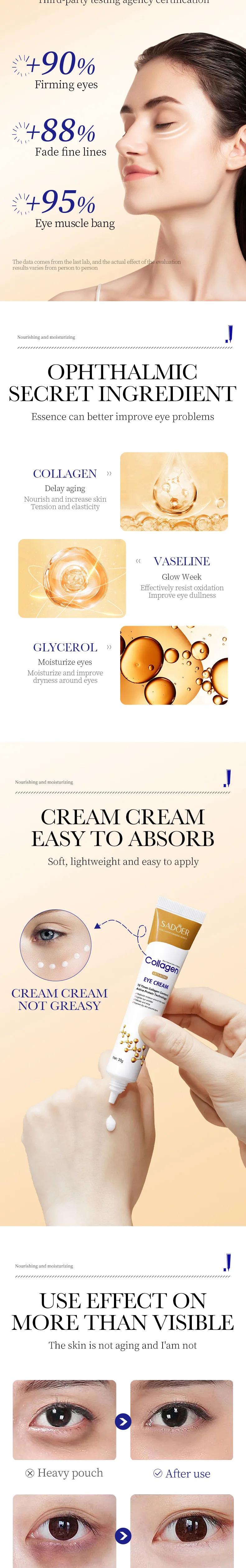 Instant Eye Bag Removal Cream Collagen Removal Wrinkles Firming Skin Fade Fine Lines Brighten Dark Circle Anti Puffiness 2024 Instant Eye Bag Removal Cream Collagen Removal Wrinkles Firming Skin Fade Fine Lines Brighten Dark Circle Anti Puffiness 2024