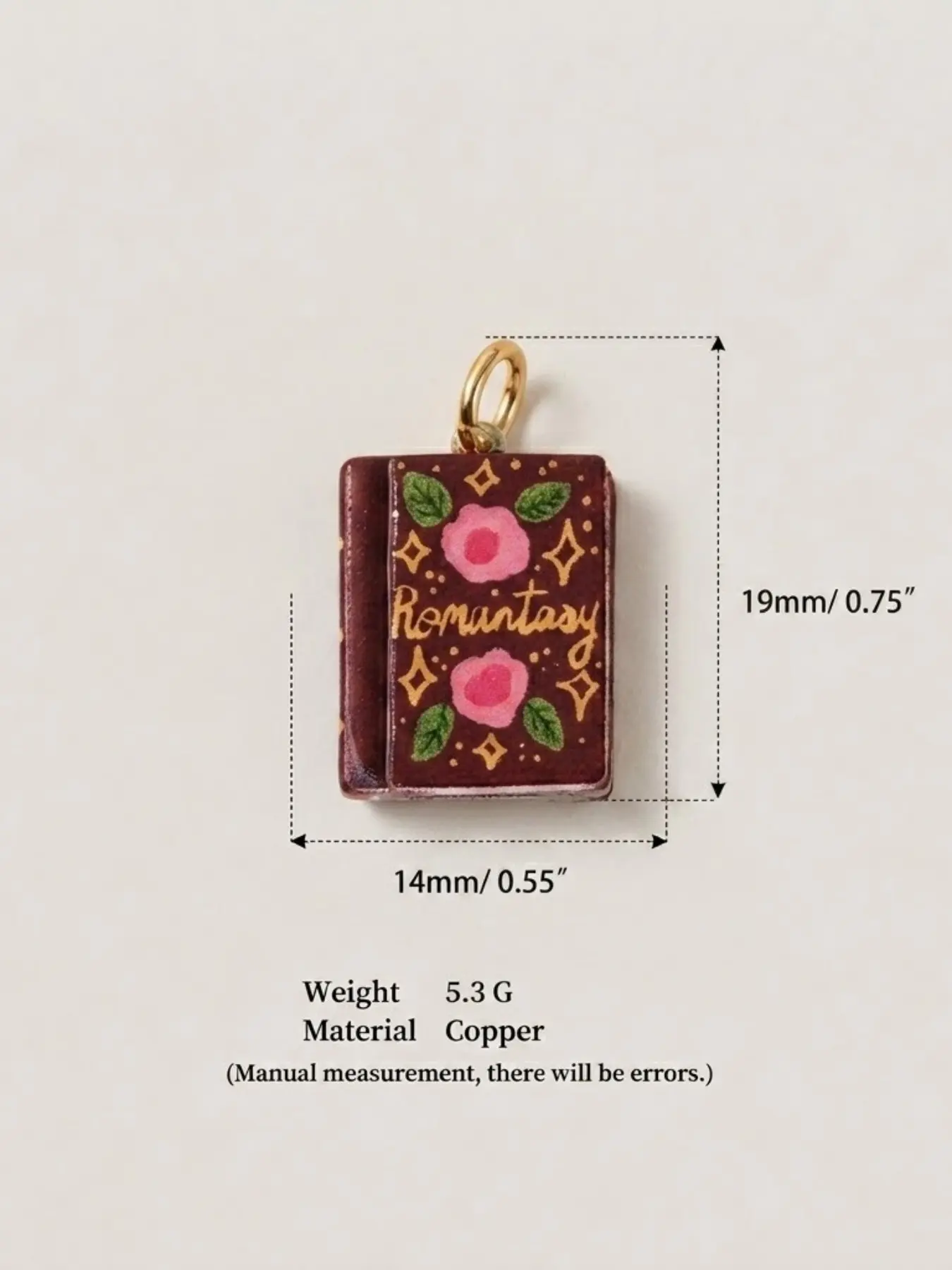 Cute Enamel Book Charm Accessory Jewelry, DIY with Charms Necklace and Keychain Pendant for Reading Lovers, Mini Book Bookmark for Booktok Fans