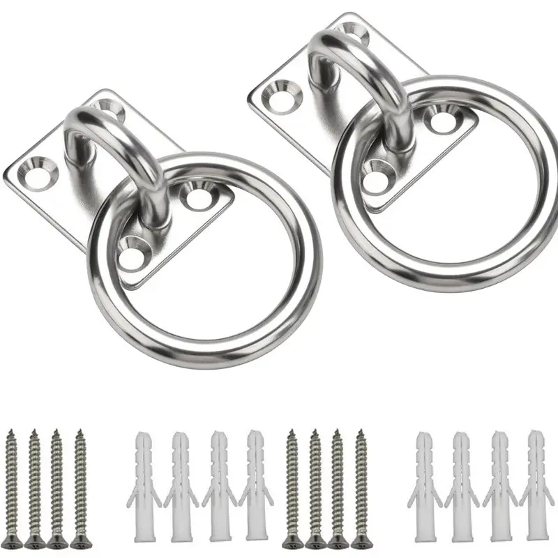 2-Pack Stainless Steel Load-Bearing Hooks, Ceiling Wall Rustproof Wall Mountable Sandbag Hangers, Rust-Resistant Metal Hooks, Home Fitness Accessories