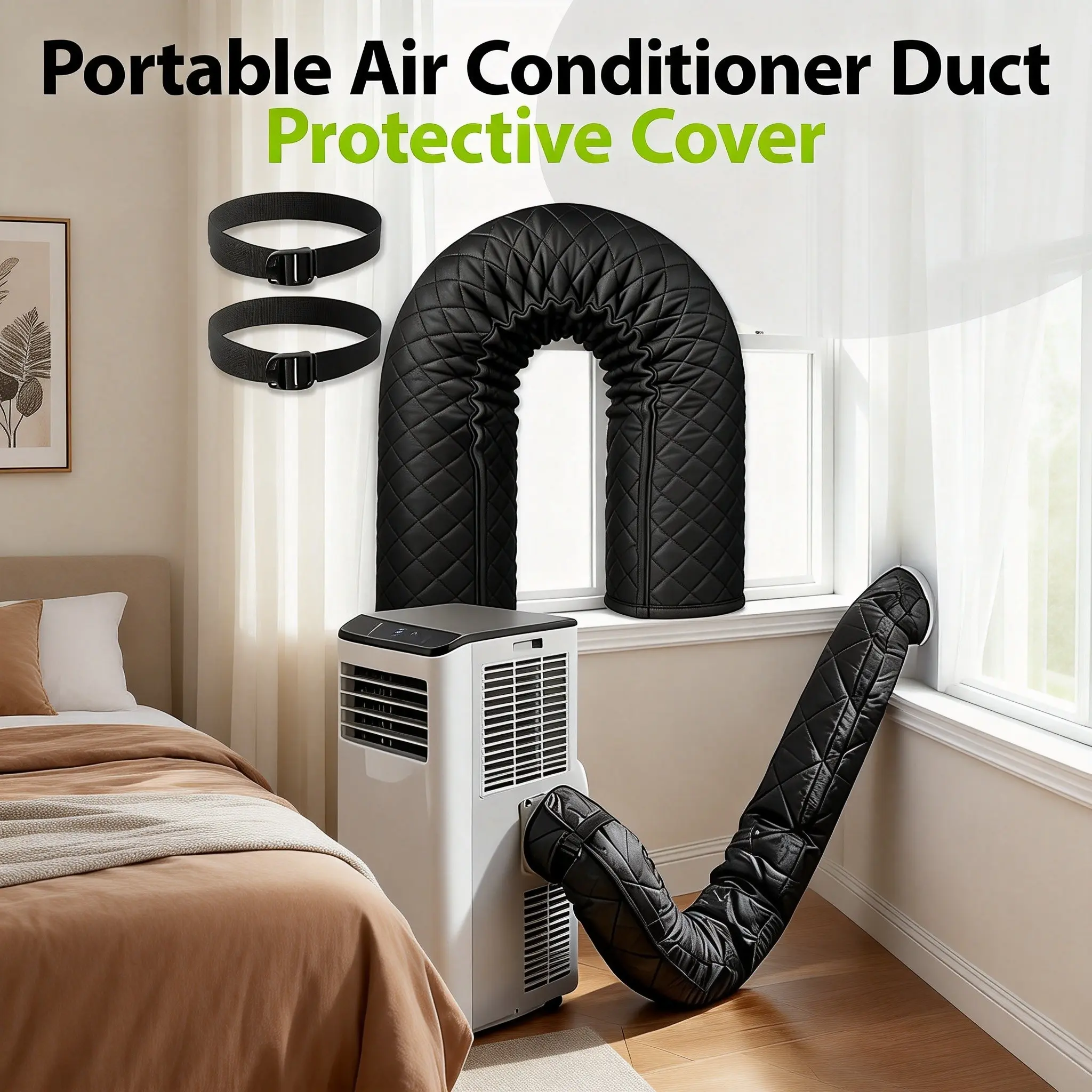 Portable Air Conditioner Duct Cover, Insulated Exhaust Pipe Protector, Dustproof Flexible Tube Guard for Home Mobile Ac