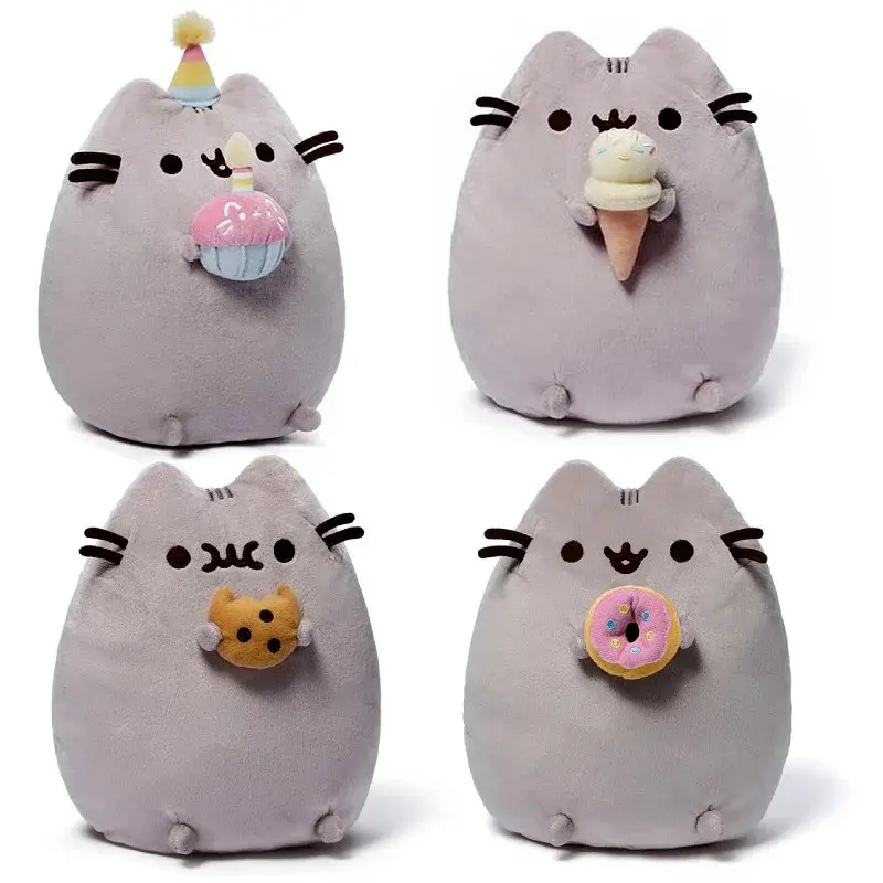 Pusheen Kawaii Plush Toy Donut Unicorn Room Decoration Anime Potato Chip Ice Cream Pizza Cake Cat Stuffed Animal Dolls Gift