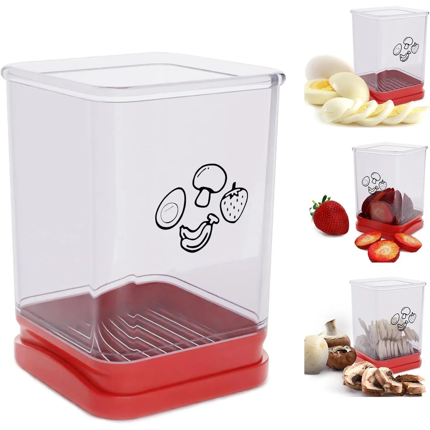 Fruit Slicer Cup - 1-Piece Stainless Steel Kitchen Utensil, Portable Speed Cutter for Strawberry, Banana, Grape, Egg, Vegetable Cutting Gadget, Utensils For Kitchen, Compact, Kitchen Use