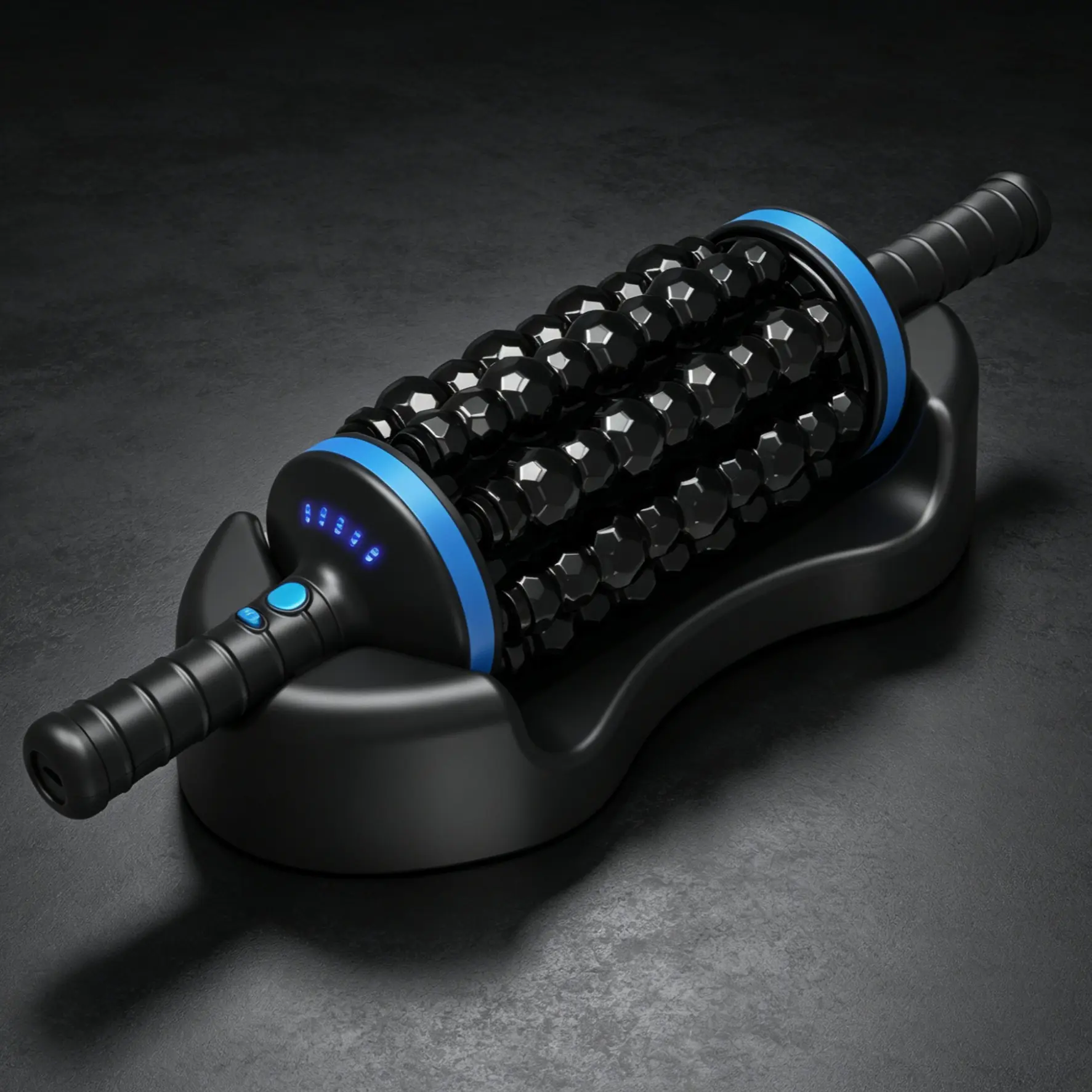 4-In-1 Electric Roller Muscle Massager, Adjustable Gears, Bidirectional Rotation, Portable Handheld Massage Tool for Athletes, Yoga Lovers, Office Workers