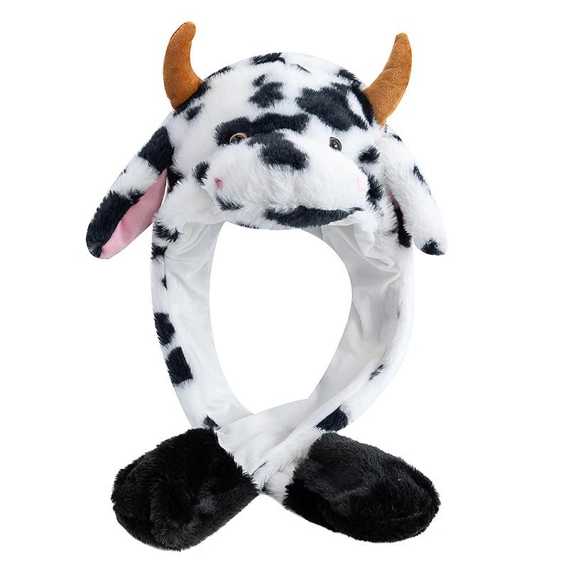 New Style Unisex Funny Ear Hat Animal Elephant Couple Cute Ear Moving Up Cap Men Women Rabbits Ears Plush Winter Lovely Hat ﻿