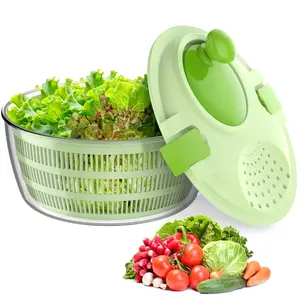 Salad Washer and Spinner, 4.5L Lettuce Spinner with Vegetable Washing Basket and Serving Bowl, Household Fruit Drainer