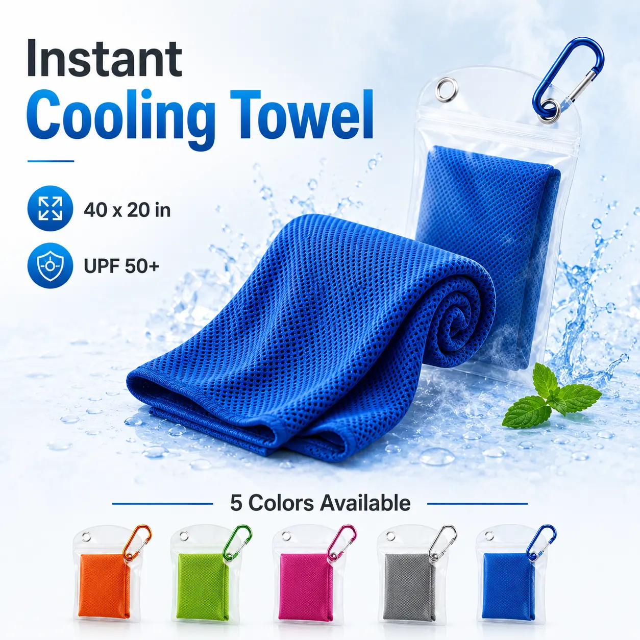 Cooling Towel Microfiber Cool Towel & Soft Breathable Chilly Towel, for Yoga & Golf & Gym & Camping & Running & Workout & More Activitie