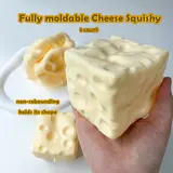 【Black Friday】Moldable Non-Rebound Cheese Squishy, Soft Gel Squeeze Fidget Toy Filled with Petroleum Jelly, 6cm/7cm Giant Cheese Block for ASMR Relaxation, Viral Fidget Gift for Anxiety Relief