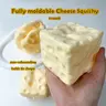 【Black Friday】Moldable Non-Rebound Cheese Squishy, Soft Gel Squeeze Fidget Toy Filled with Petroleum Jelly, 6cm/7cm Giant Cheese Block for ASMR Relaxation, Viral Fidget Gift for Anxiety Relief