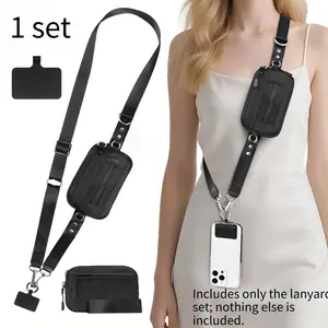 1 x Multifunctional Adjustable Crossbody Phone Lanyard | Compatible with all types of phone cases, ID cards, credit cards, passes, water bottle holders, and bags; minimalist nylon design; unisex.
