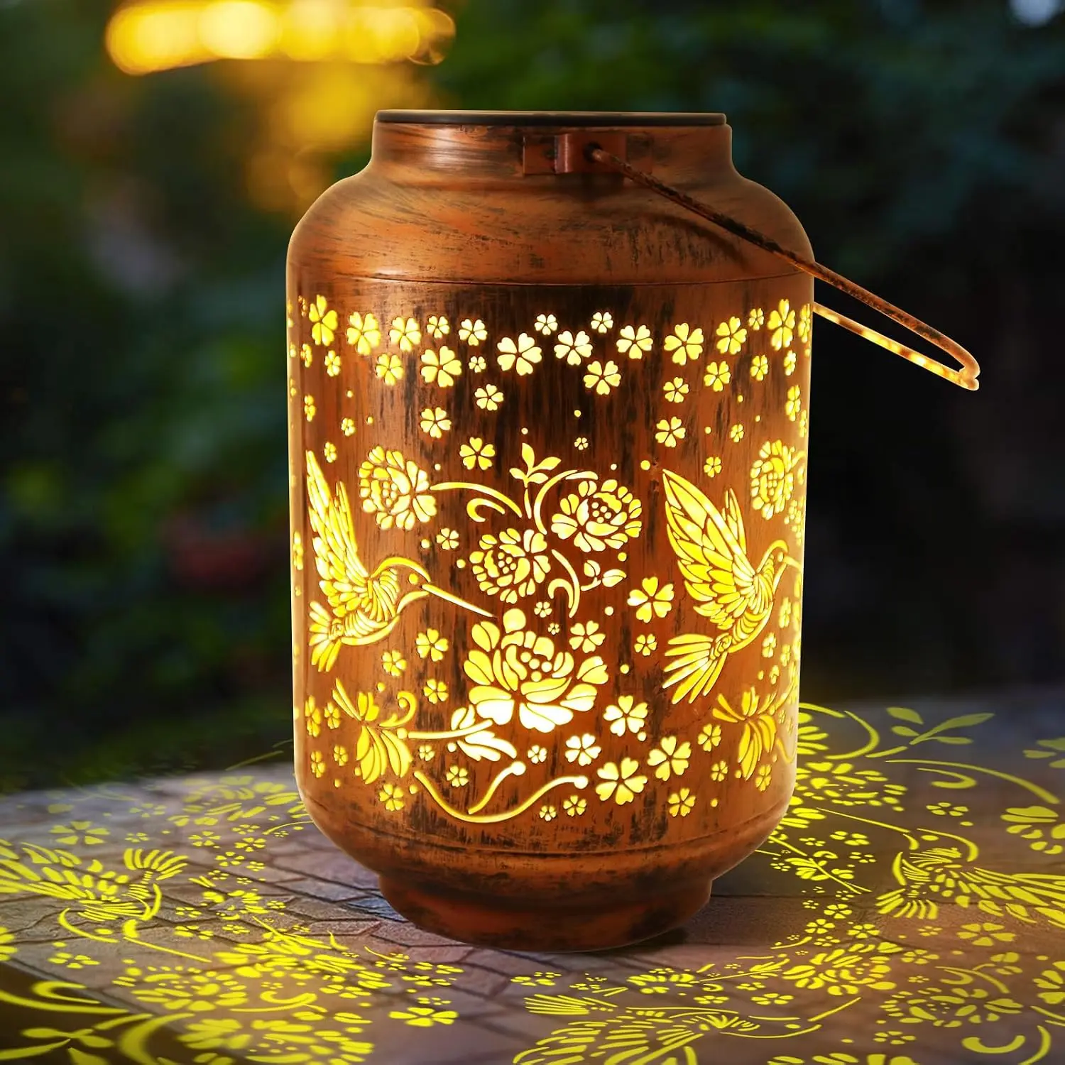 Solar Lantern Outdoor, Hummingbird Solar Light for Grave Cemetery Decor,  Garden Yard Solar Lights, Heavenly  for Mom Grandma Women  Mother Day, Memorial Day, Christmas