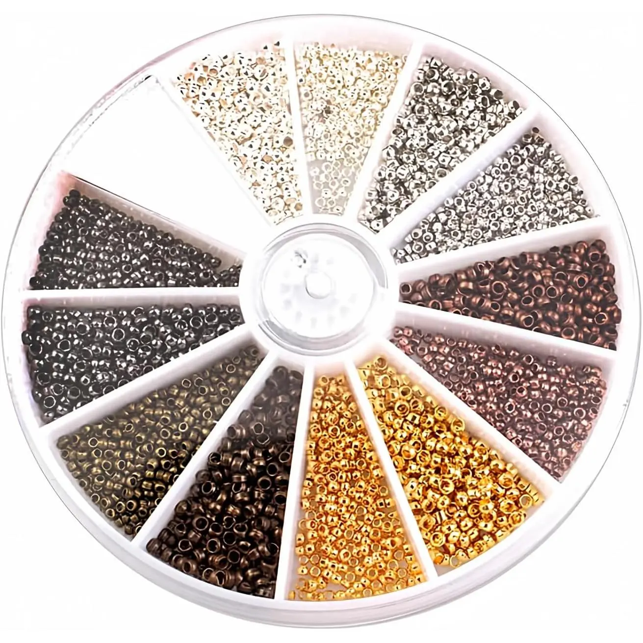3000 count Crimp Beads Kit 1.5mm+2.0mm Copper  Making Beading Supplies for DIY Bracelet Earring Making Clamp End Stopper Spacer