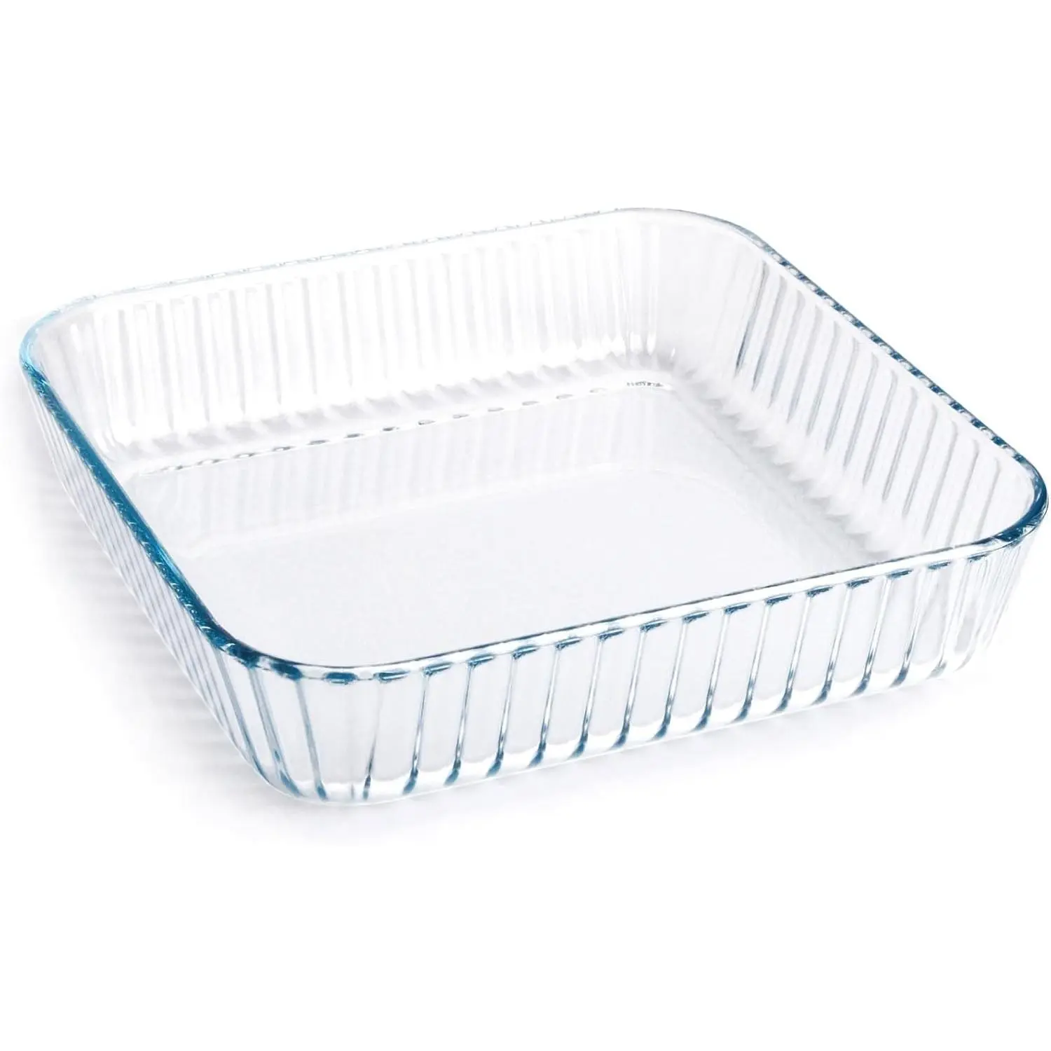 2.6L Clear Square Tempered Glass Baking Dish, Borosilicate Glass Baking Pan, Safe for Oven, Refrigerator and Dishwasher