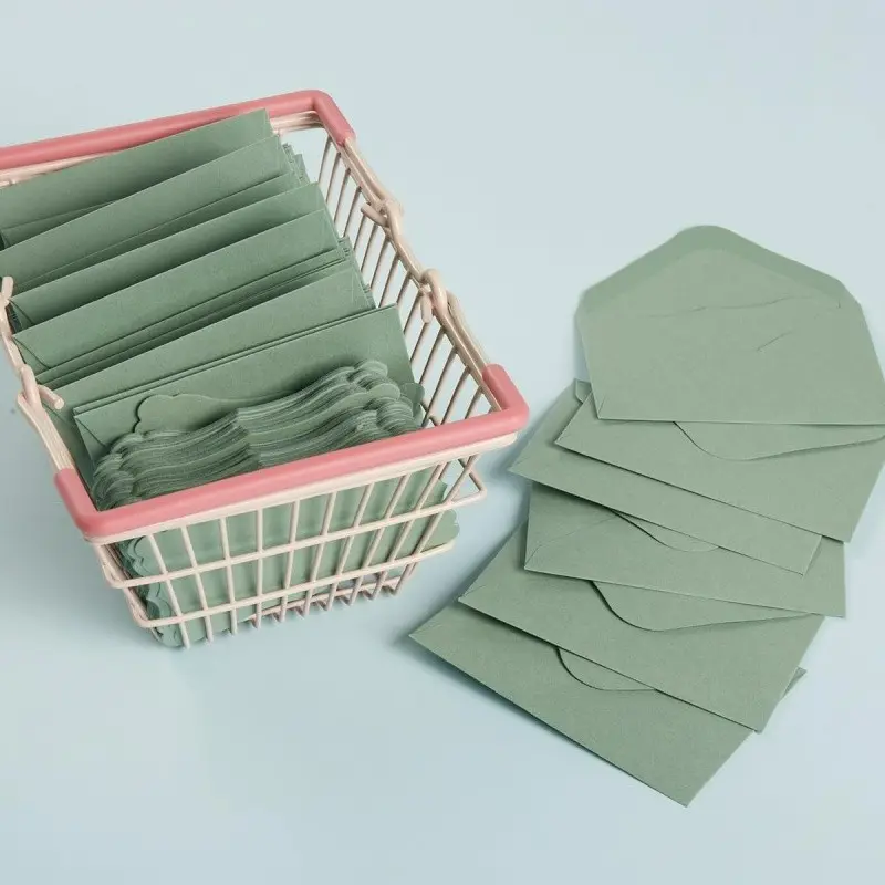 200pcs Sage- Mini Envelopes, 10 X 7 Cm Greeting Card Envelopes, Wedding Invitation Cards, Birthday Party Invitations, 100 Envelopes & 100 Blank Cards, Envelope Set