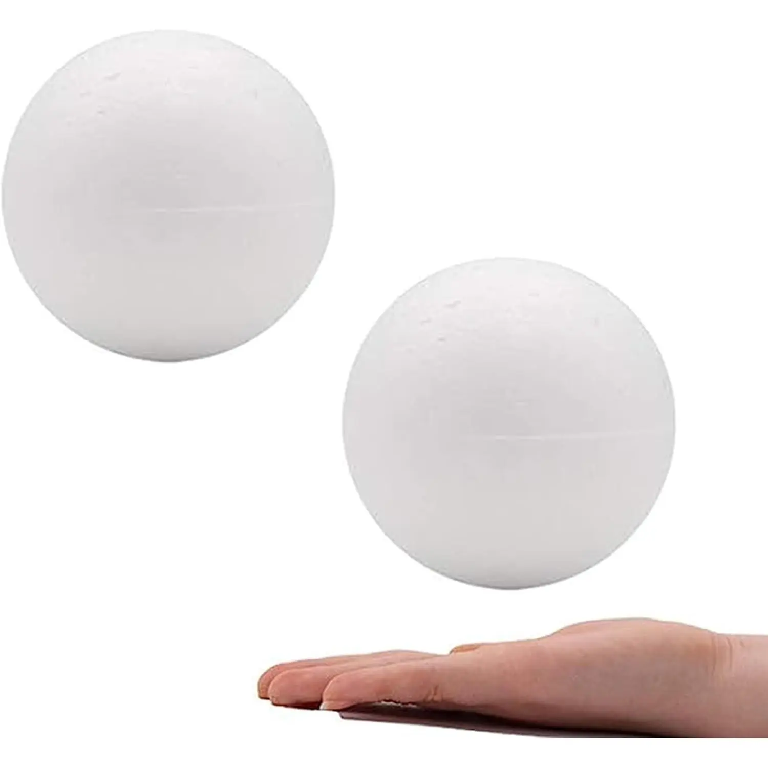 Crafare 4 Inch 2 Pack Foam Balls for Crafts White Polystyrene Round Foam Balls for Art Household DIY School Projects Party Ornaments Decoration