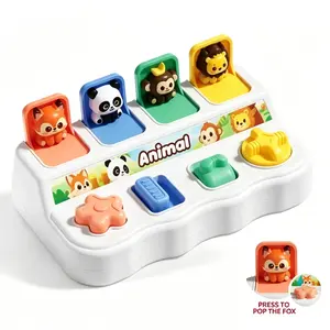 Pop-Up Cause & Effect Interactive Toy, Educational Switch Box, Sensory Playset, Fine Motor Skills, Kids' Gift for All Seasons