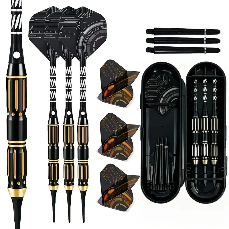 23g Soft Dart Set, High-Quality Carved Brass Dart Body, Includes 20 Replacement Soft Tips, Durable & Precision-Engineered, Soft Tip Darts