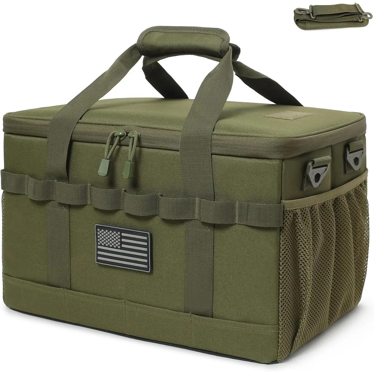 Tactical Camping Storage Bag 28L Tactical Utility Tote Bag Camping Cookware Organizer Trunk Organizer