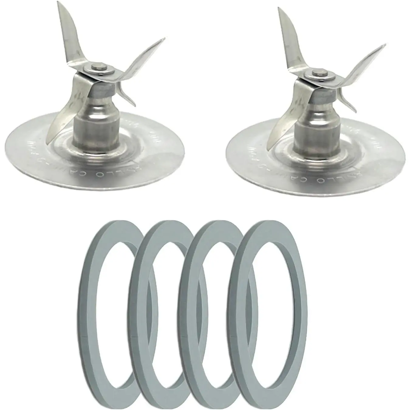 2 Pack of Blender Replacement Parts Blender Ice Crusher Blade with 4 Rubber O Ring Sealing Ring Gasket