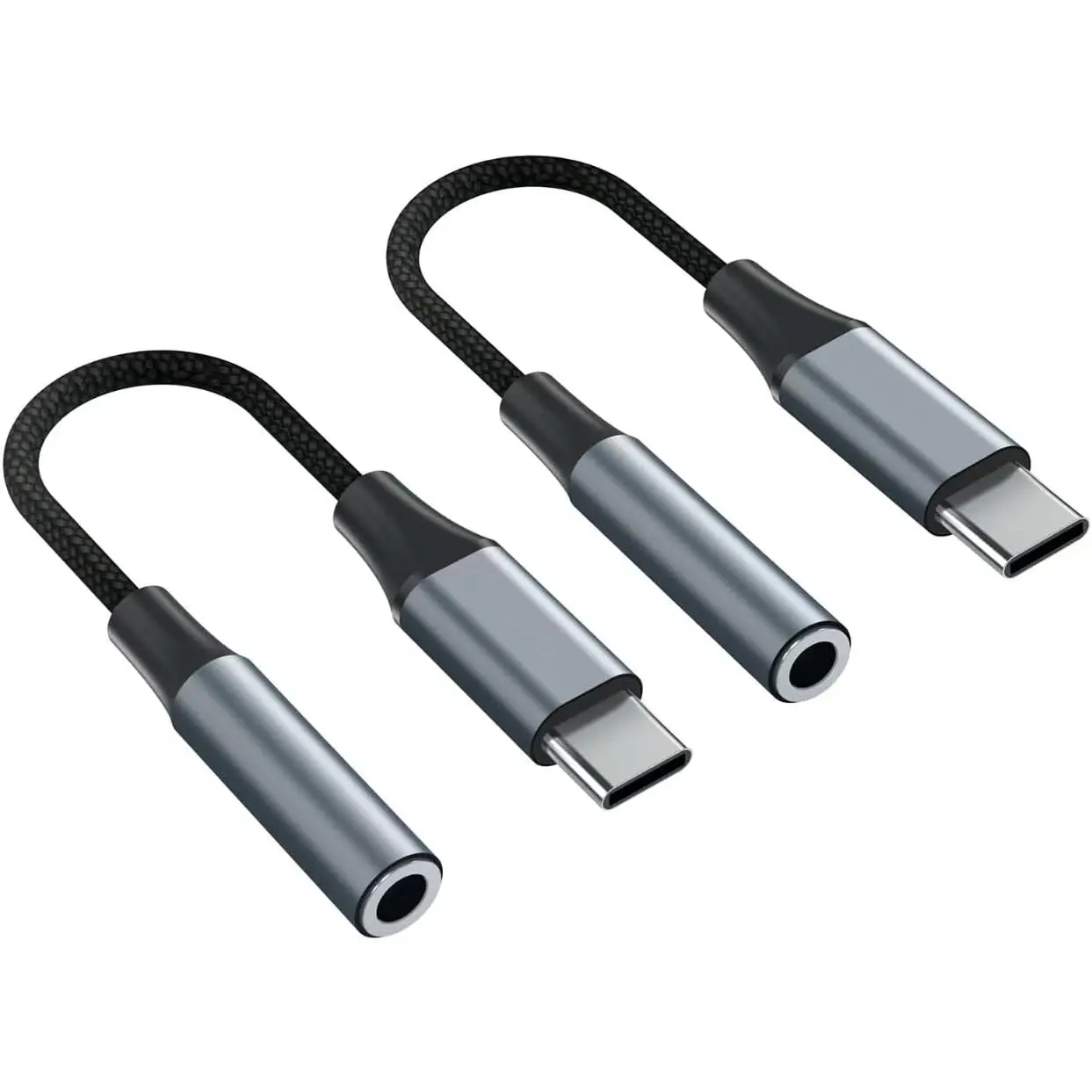 2 count USB C to 3.5mm Female Headphone Jack Adapter | Upgrade Metal Case, Compatible With  S20+/S21 Ultra, iPhone15 16 17, And  USB C Audio Devices