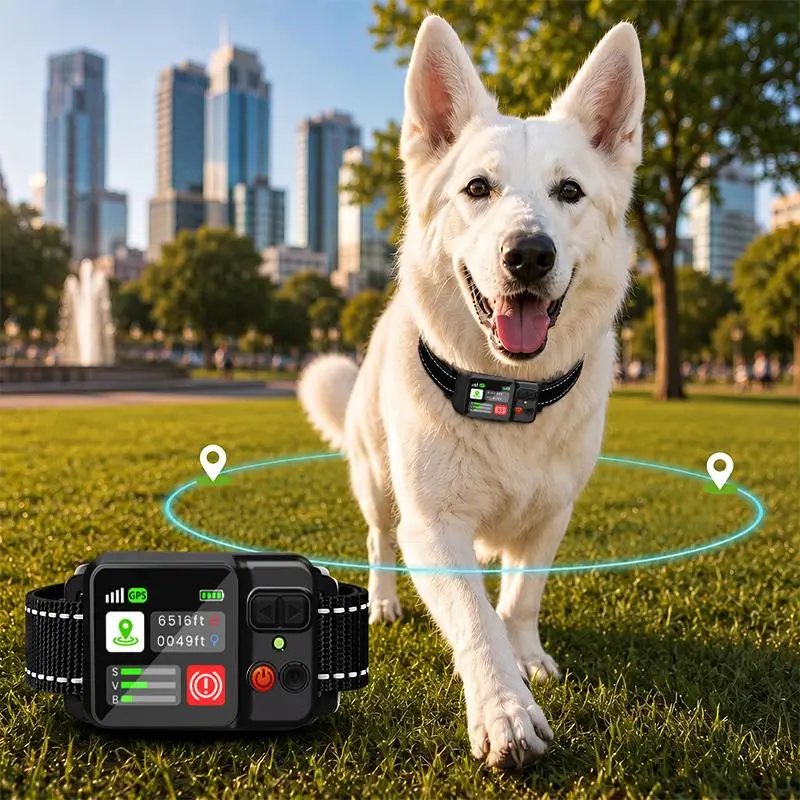 2026GPS Wireless Dog Fence System with Training Collar, No Dig No Wire Pet Containment Solution, Portable Electric Fence for Dogs, Rechargeable Waterproof Collar with Real-Time GPS