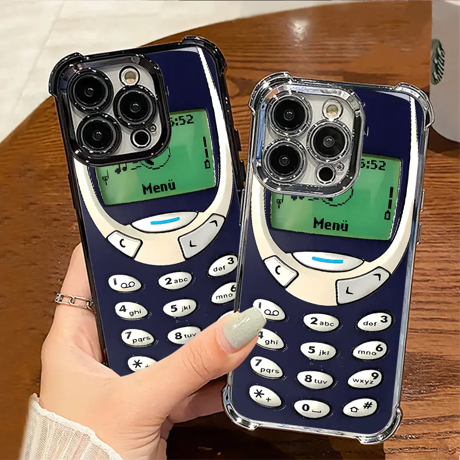 Phone Case: 1-Pack Retro Nokia Keypad-Design Phone Case, compatible with Apple iPhone 17 Pro Max/13/12/11 Pro Max/16/15/14 Plus/XS/X/XS Max. Shock-resistant, full-coverage soft case with a retro and stylish design and a fun, trendy look—perfect as a gift