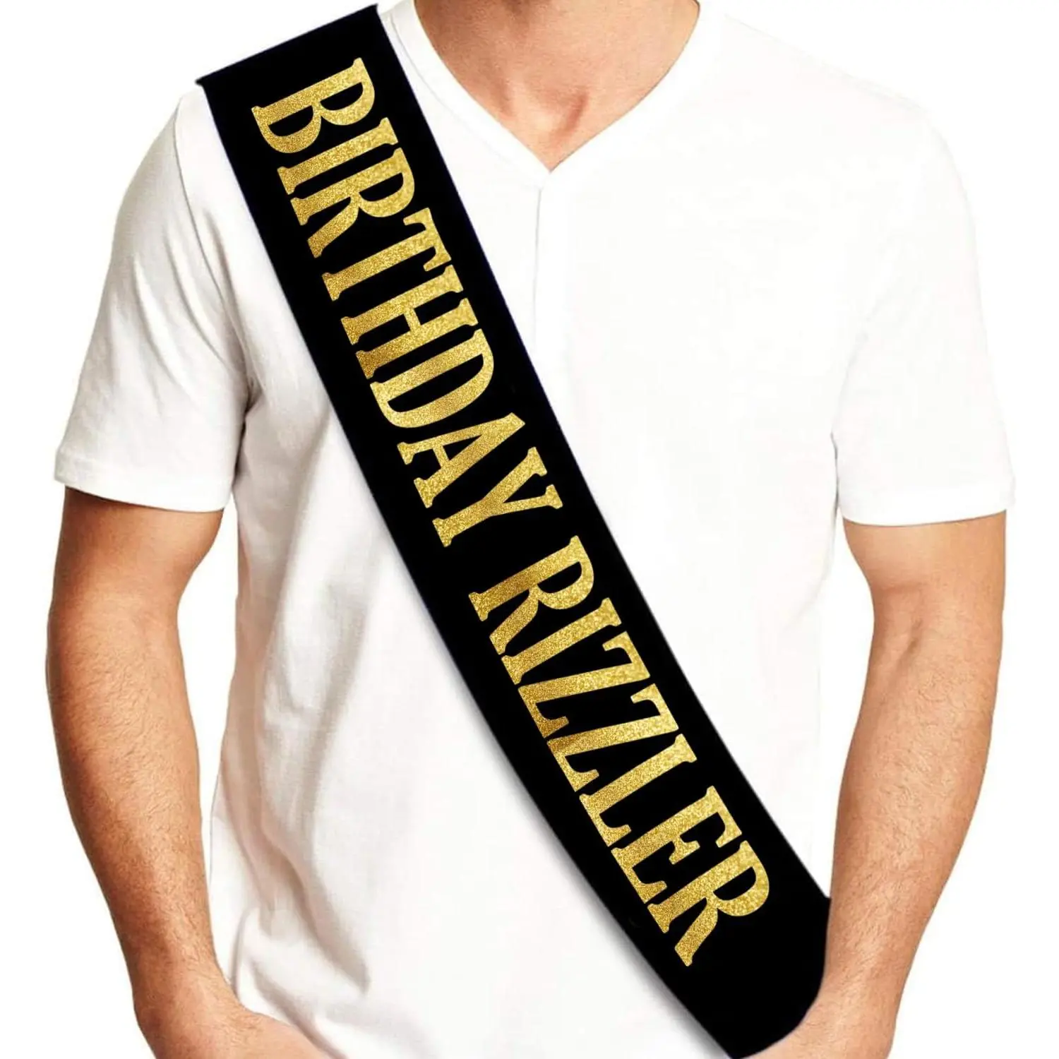 Birthday Rizzler Sash - Funny Birthday Sash for Him or Her - Party Decorations, Supplies and Gifts