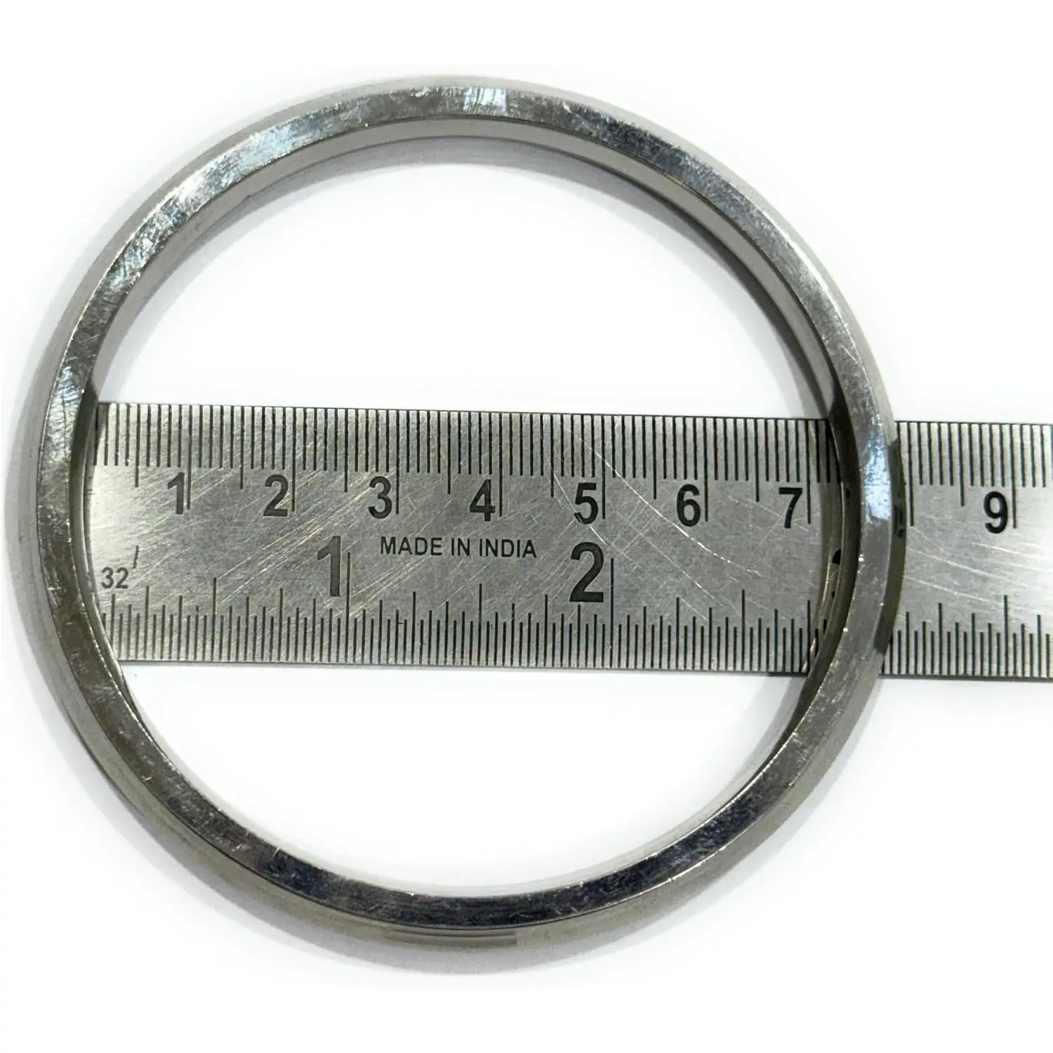 Punjabi Sikh Stainless Steel  Kada Bracelet for Men, 7-7.5 cm Internal Diameter, 50-55 Gram Weight, 0.8 cm Thickness