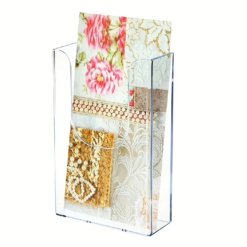 A6 Wall-Mounted Display Rack DL Document Holder File Storage Box Magazine Rack Newspaper Rack