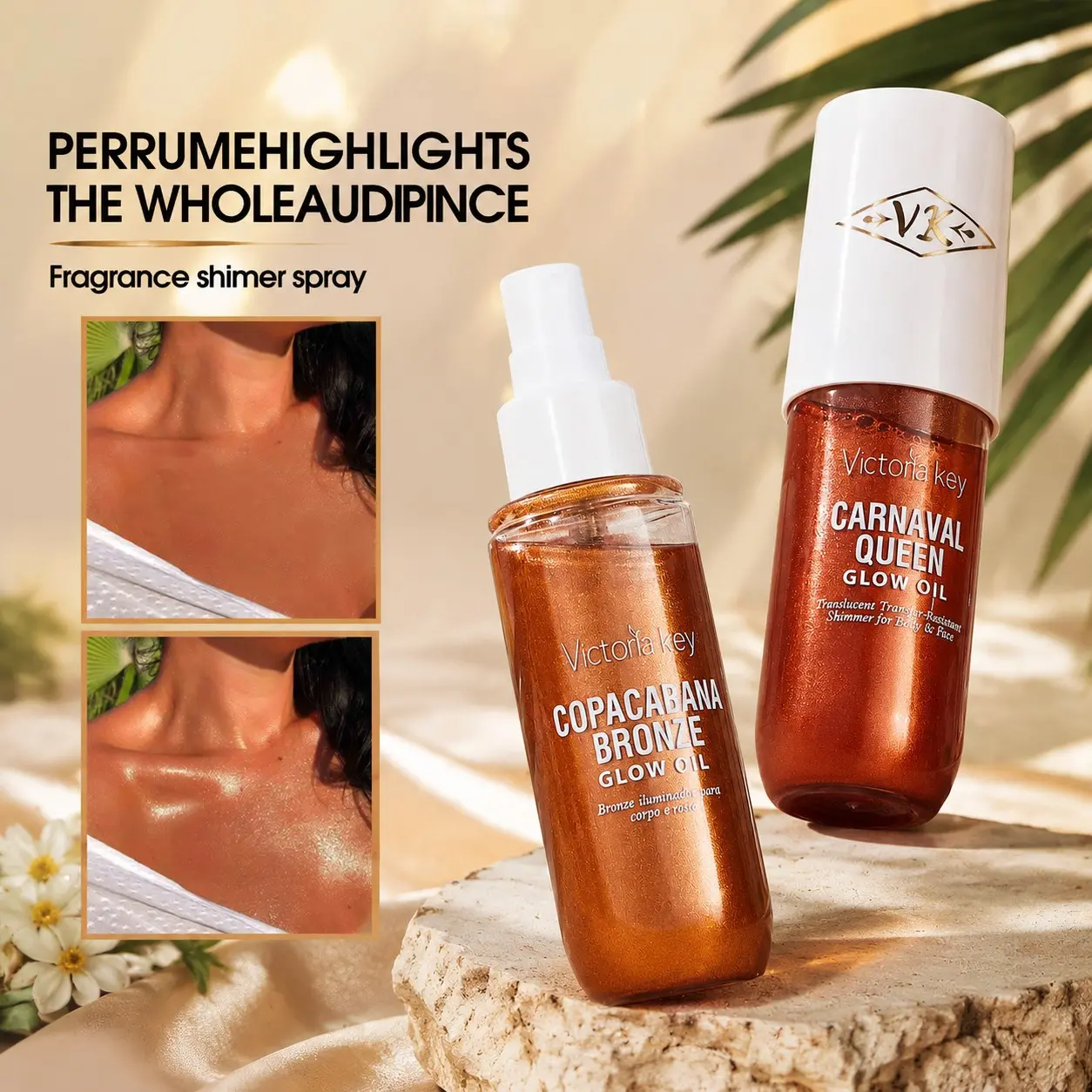 Shimmer Spray, Shimmering Makeup Spray, Body Luminous Oil, Liquid Highlighter, Full Body Brightening Glitter Liquid, 100ML, Glow Effect, Skin Enhancer