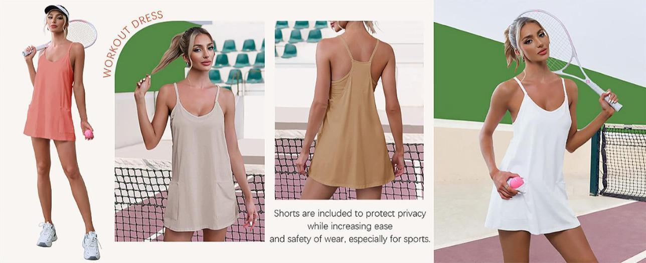 Imily Bela Women's Summer Mini Dress Casual Workout Tennis Dress with Shorts Sleeveless Althletic Dresses Outdoorfun SpringStatements