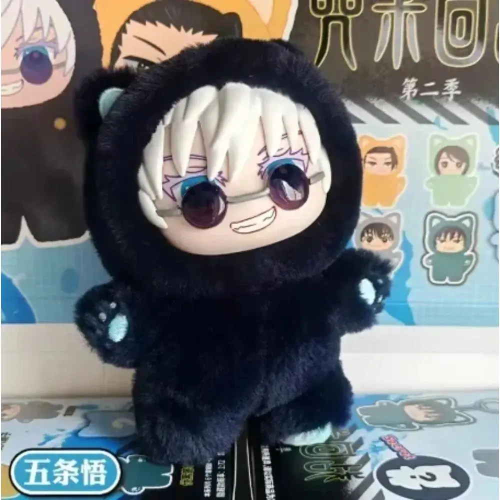 ujutsu Kaisen Gojo Satoru Plush Toy Cute Cat Ear Hoodie Stuffed Doll Anime Figure Collectible Gift for Fans