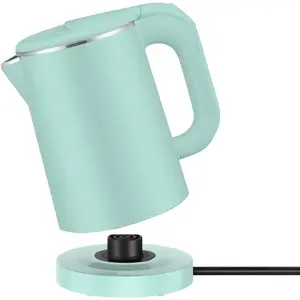 0.5L Small Portable Electric Kettles for Boiling Water, Stainless Steel Travel Kettle, Fast Boil Teapot, Boil-Dry Protection & Auto Shut-Off, Perfect For Traveling Cooking, Coffee, Tea, Eggs(Green)