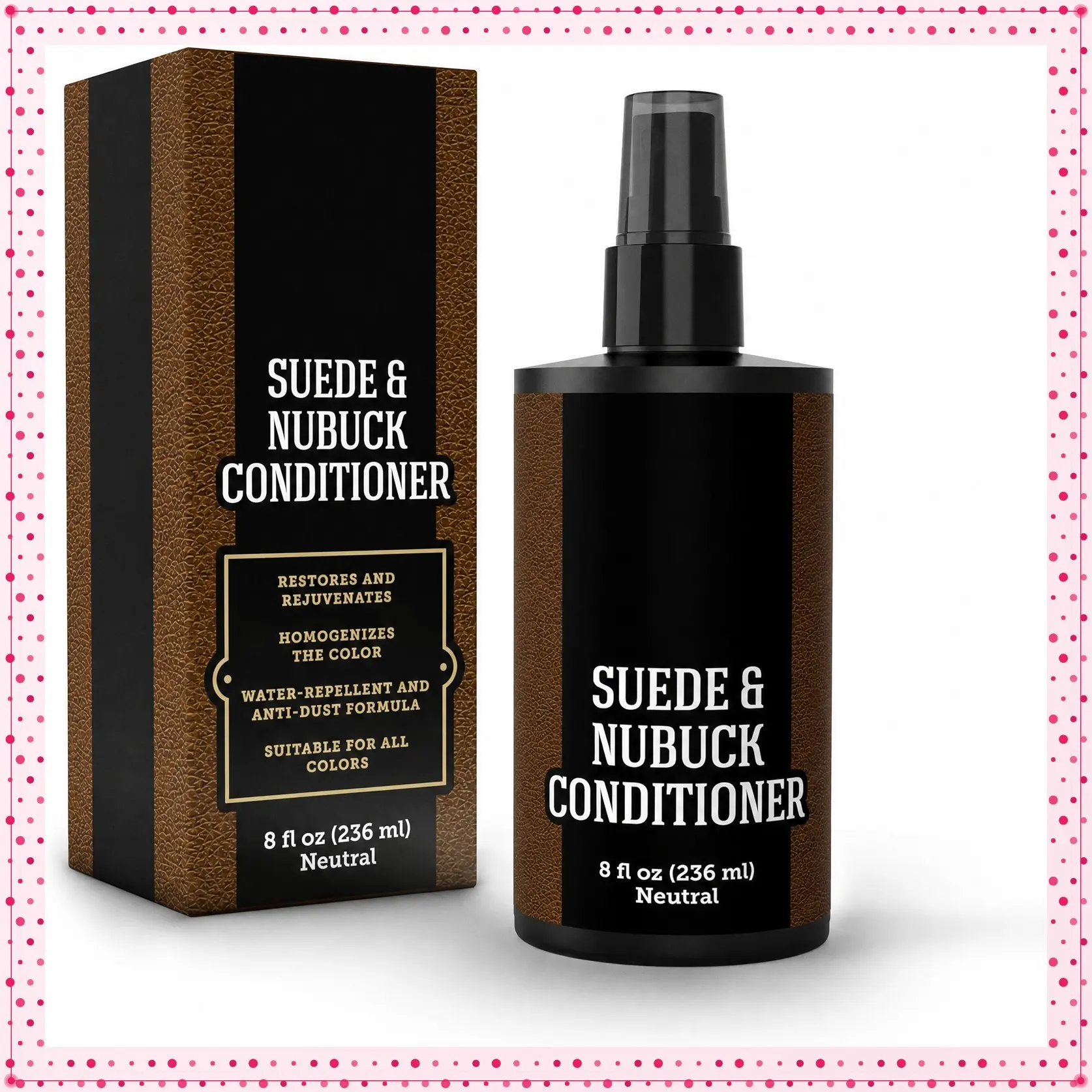 Suede & Nubuck Conditioner, Renovator & Protector, 8 fl oz | Restores Look, Reduces Wear, Protects Against Rain, Mud, Dust & Daily ExposureGift