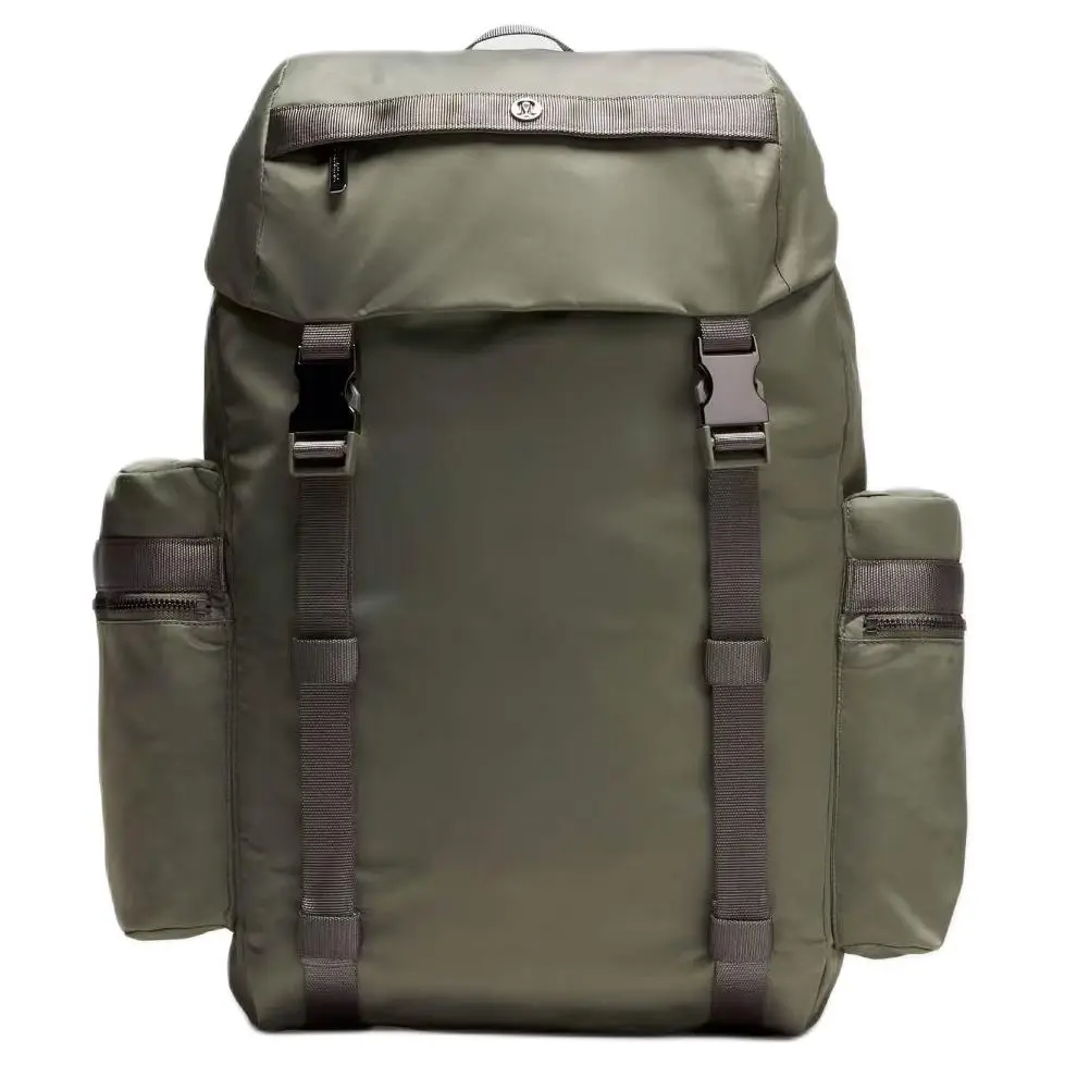 Lululemon Wunderlust 25L Backpack, Unisex Small Carry On Active Adjustable Multi-Compartment Casual Fashionable Nylon Military Green Functional Bag, Small Backpacks, Carry On Backpacks